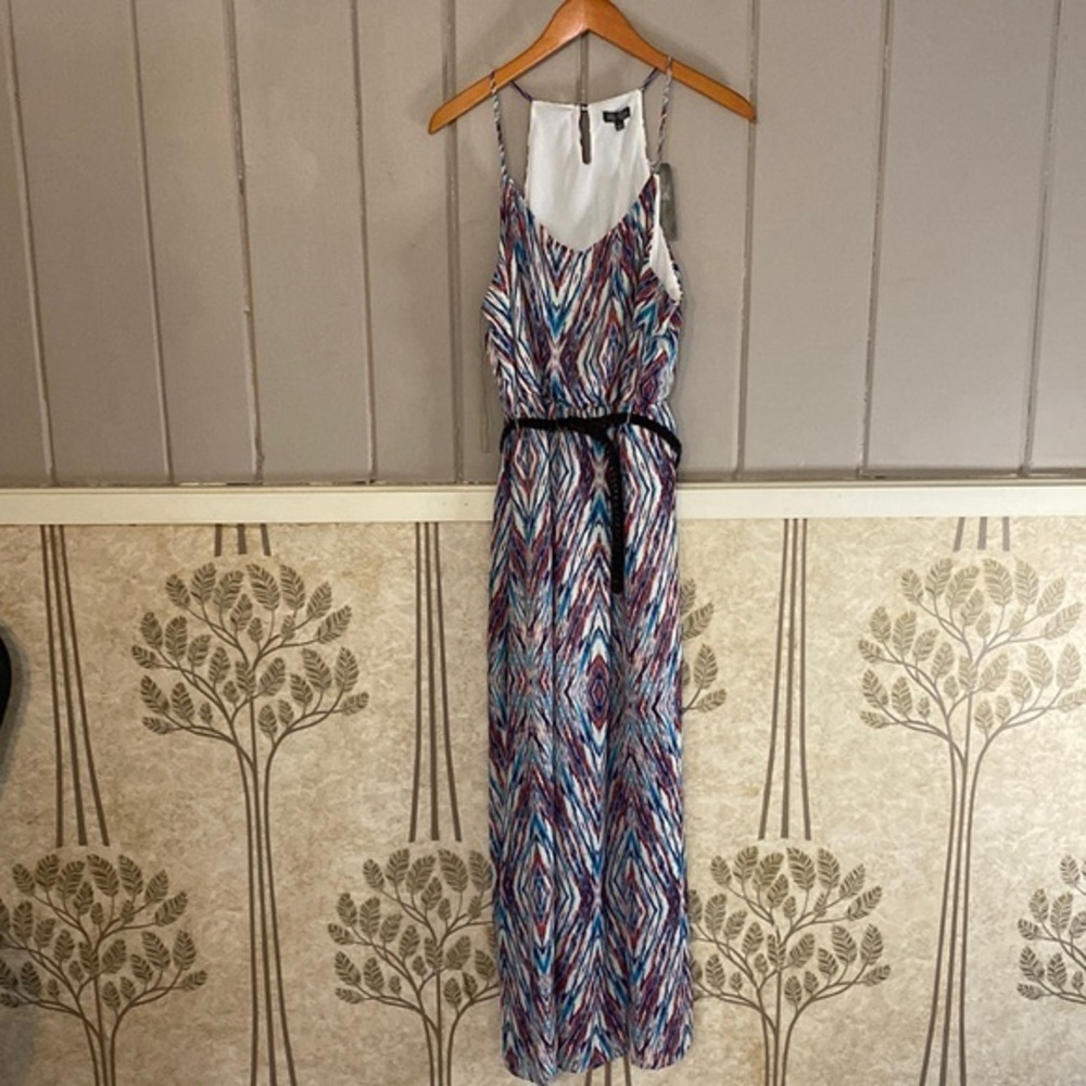 LILY ROSE size L belted maxi dress NWT